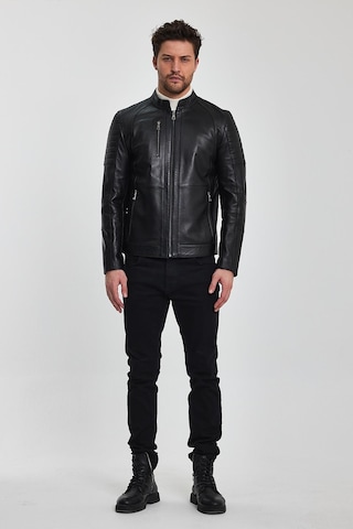 Frank Siyah Deri Mont 001