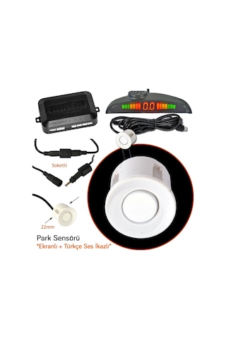 Niken Park Sensörü Led Ekranlı Türkçe İkazlı Beyaz