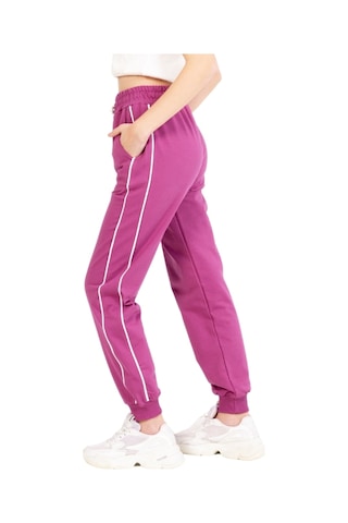 Kız Çocuk Eşofman Alt 2 İplik-yanları Çift Biyeli Ve Cepli 8-16 Yaş 12400 Fuşya