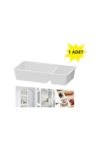 Bölmeli Çekmece İçi Düzenleyici Beyaz 1 adet Beyaz