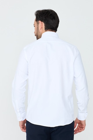 White Stone Beyaz Uzun Kollu Mikro Desenli Dynamic Fit Erkek Gömlek Beyaz-04