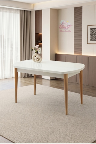 Kelebek Gizli Kaşıklıklı Açılır Mdf Masa Mutfak,salon,yemek Odası Masası 80x140 Cm Beyaz Kelebek Gizli Kaşıklıklı Açılır Mdf Masa Mutfak,salon,yemek Odası Masası 80x140 Cm Beyaz