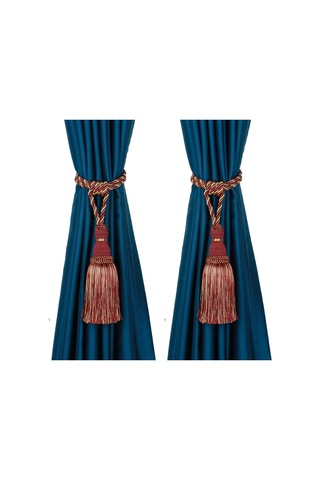 2'li Paket Karışık Kırmızı Perde Bağları Püsküllü Perde Bağları Halat El Yapımı Askılar Ev Ofis Otel Dekoratif Diğer