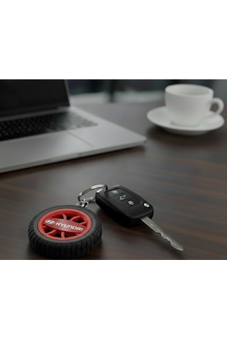 Hyundai Uyumlu Özel Tasarım Anahtarlık - Premium Hafif Ve Dayanıklı Kırmızı