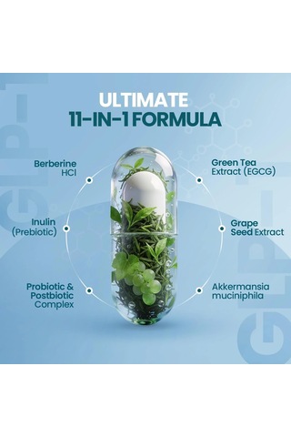 Glp-1 Support 1billion Probiotics +prebiotics -11 İn 1 Akkermensia + Berberine 60 Caps.