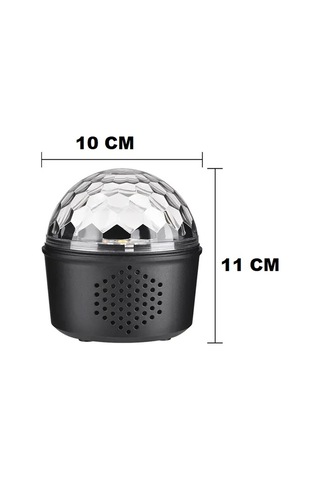 Vıp Renkli Led Işıklı Mini Disko Lambası Bluetooth Music Colorful Led Light + Hoparlör Usb Kablolu