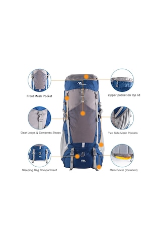 Mobihome Hiking Sırt Çantası 60 Litre Renksiz