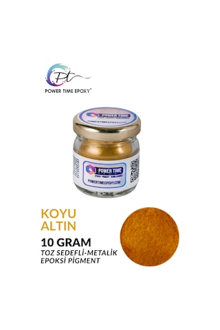 Sedefli Metalik Toz Pigment Boya Koyu Altın Deep Gold Epoksi Için