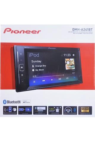Pioneer Dmh-A241Bt Bluetoth'Lu Iphone Android Uyumlu 6.2" Teyp
