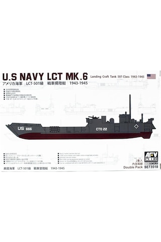 Afv Club Se73518 1/350 Ölçek, U.s Navy Lct Mk. 6-501 Class 1943-1945 Çıkartma Gemisi, Plastik Model Kiti-30280