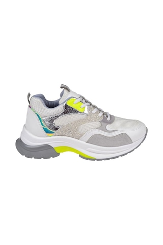 Pullman Simli Kadın Spor Ayakkabı Sneaker Sms-30162 Beyaz Simli-beyaz Simli Beyaz