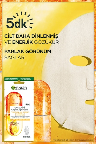 Garnier C Vitamini Yorgunluk Karşıtı Ampul Kağıt Maske 15 Gr