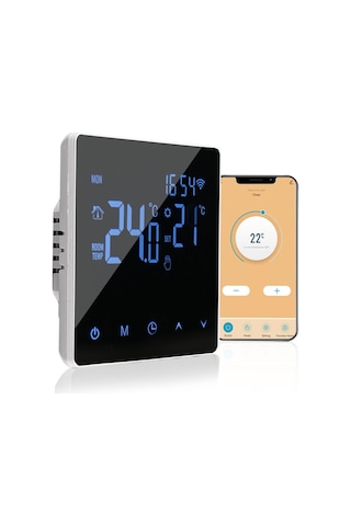 Reedark Akıllı Su Isıtma Termostati: Wifi Uzak Kontrol, Lcd Dokunmatik Ekran, Haftalık Programlama, Beyaz