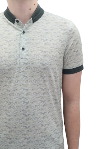 Santa Dmctekstil Erkek Kavis-115 Desenli Spor Kesim Dar Kalıp Cepsiz Polo Yaka T-shirt Haki