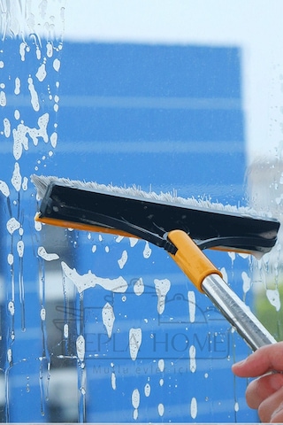 Sihirli Süpürge V Şekli ve Çekçek İle Çift Fırçalı Çift Taraflı Temizleme Fırçası