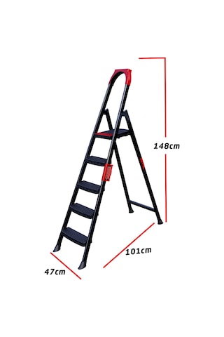 Anka Plus 4+1 Basamaklı Metal Merdiven, Anka4