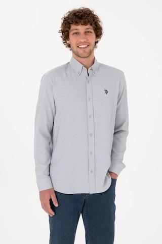 U.s. Polo Assn. Erkek Gri Gömlek Desenli 50316639-vr024 Gri
