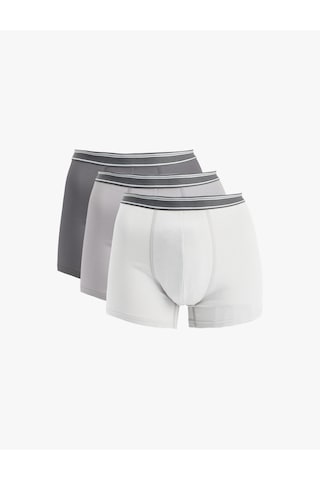 Koton Pamuklu Bel Detaylı 3'lü Boxer Seti Siyah 6slm90005mk Siyah
