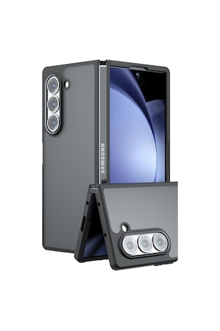 Cosmotex Newface Samsung Galaxy Z Fold 5 Kılıf Blur Fold Kapak - Mat Siyah