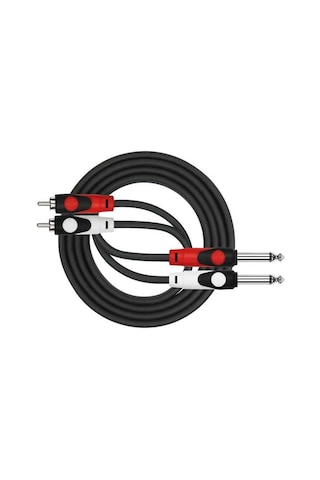 Kirlin 3Mt Patch Kablo (2X1-4" Mono - 2Xrca)