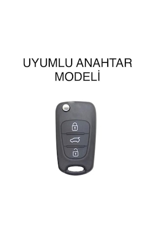 Lüx Hyundai Uyumlu Accent Era I20 I30 I35 İx35 Elantra Nano Anahtar Kılıfı Beyaz Gold Renk