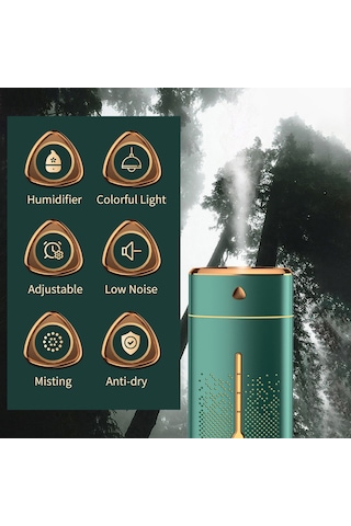 Padalink 1000ml Büyük Kapasiteli Ev Ofis Kullanıma Uygun Sessiz Islaklık, 7 Renkli Led Işık, Top-fill Tasarım, Nemlendirici Ve Hava Temizleyici