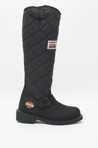 Harley Davidson Bayan Çizme 025G100074 Black Nubuk