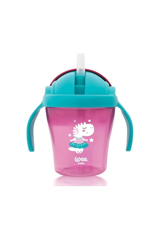 Wee Baby Pipetli Bardak Pembe Renkli Çok Renkli