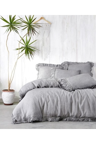 Ecocotton Miranda Pamuk Saten Çift Kişilik Nevresim Takımı 200x22 Düz Renk