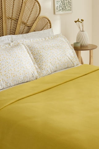 Karaca Home Lina Bambu Tek Kişilik Pike Takımı Sarı Sarı