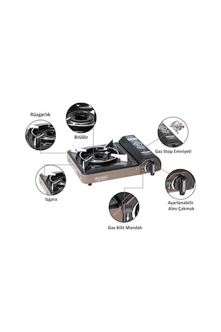 Orcamp Tekli Portatif Ocak Gri CK-505 Gri