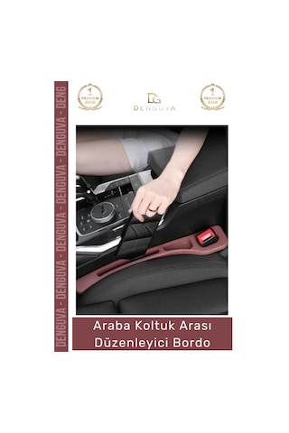 Otoaksesuar Araç İçi Organizer İkili Set Premium Araba Eşya Saklama Koltuk Arası Düzenleyici Bordo