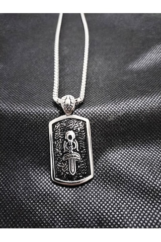 Erkek Maya Antik Kılıç Çelik Kolye