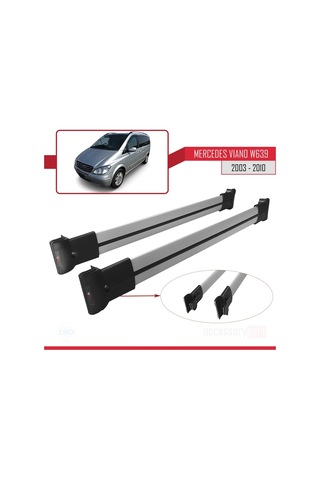 Mercedes Viano 2003-2010 Arası Fly Model Ara Atkı Tavan Barı Gri