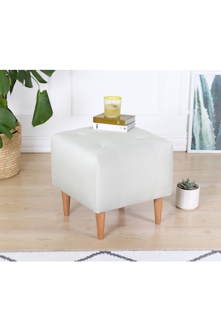 Lorencehome Tomp Puf - Krem / Lorence Home