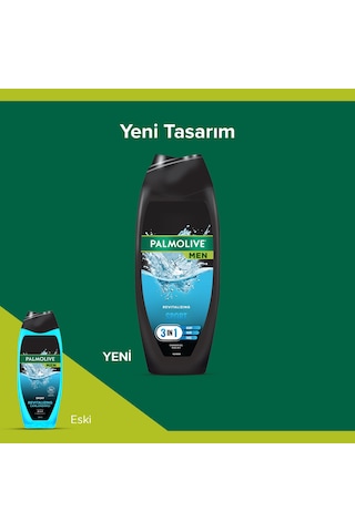 Palmolive Men Sport Canlandırıcı 3'ü 1 Arada Yüz Vücut ve Saç İçin Duş Jeli ve Şampuan 500 ML