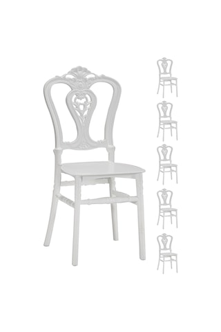 6 Adet Carisma Beyaz Sandalye / Balkon-Bahçe-Mutfak