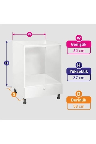 Ankastre Stil Mutfak Dolabı Beyaz