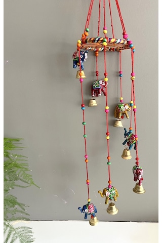 7 Filli Helezon Şeklinde Şans Ve Bereket Duvar Süsü / 7 Filli Ve 7 Çanlı Duvar/tavan Dekoru / Rüzgar Çanı