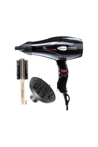 Ventoso V5 Silex5000 Saç Şekillendirme Seti Siyah
