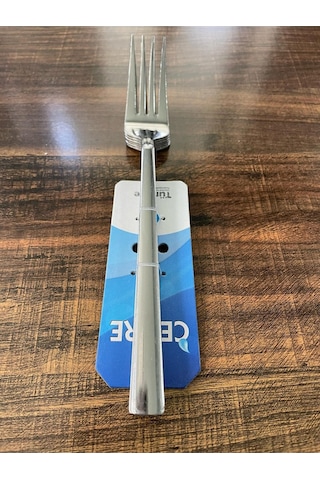 Enashop Paslanmaz Çelik Yemek Çatalı Seti 12 Adet Klasik Düz Model Inox