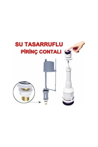 Klozet Sifon Basmalı Rezervuar İç Takım Su Tasarruflu Çok Renkli