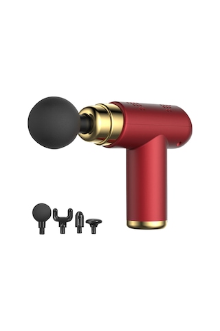 Xindoker Kas Geliştirici Masaj Aleti - 6 Hızlı Titreşimli, 4 Değiştirilebilir Uç, 1200mah Pil Ve Usb-c Şarj Kablosu Şarj Aleti Yok - Kırmızı Kırmızı