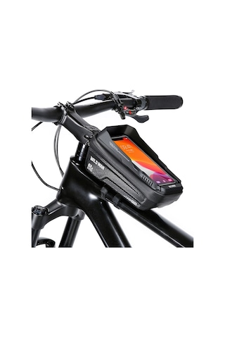 Wıld Man Xt2s 1l Eva Sert Kabuk Dağ Bisikleti Ön Kiriş Çanta Bisiklet Su Geçirmez Telefon Çantası Siyah Siyah