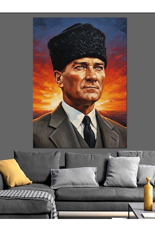 Ahşap Tablo Gün Doğumu Mustafa Kemal Atatürk İnsan Figürlü Tablolar