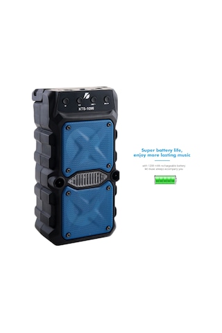 KTS-1096 Büyük Boy Çift Çıkışlı Ses Bombası Bluetooth Hoparlör