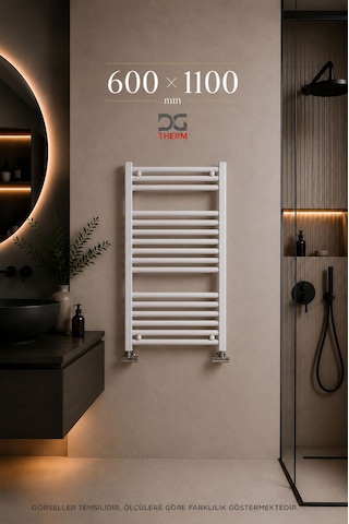600x1100 Beyaz Havlupan 15 Borulu Banyo Havlupanı