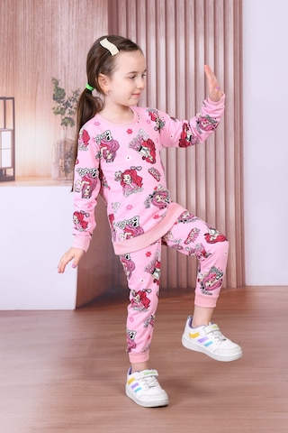 Kız Çocuk Pembe Mevsimlik İkili Takım Pembe