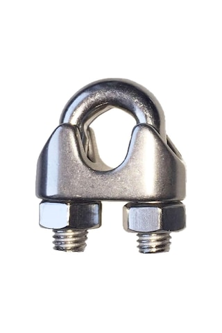 Paslanmaz Krom Klemens. Halat Klemensi. 10mm