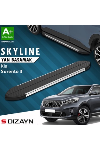 S-dizayn Kia Sorento 3 Skyline Krom Yan Basamak 183 Cm 2014-2020 A+ Kalite